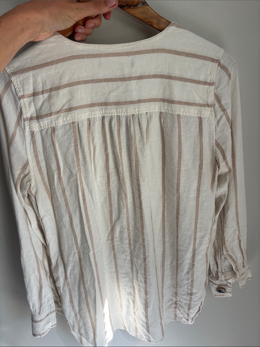 Women’s Linen Blend Striped Tunic Blouse Sz 10 Marks & Spencer - Picture 6 of 6